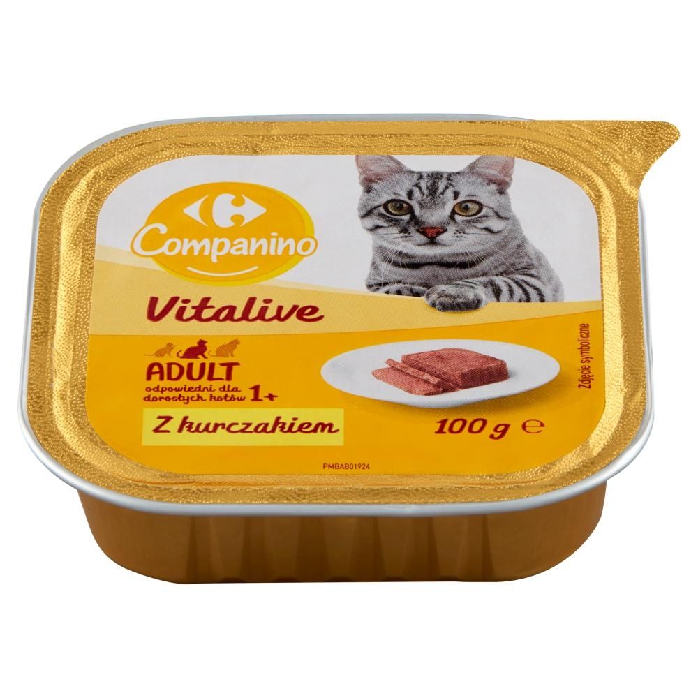 Carrefour Companino Vitalive Karma dla kotów z kurczakiem 100 g