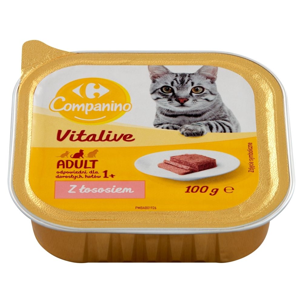 Carrefour Companino Vitalive Karma dla kotów z łososiem 100 g