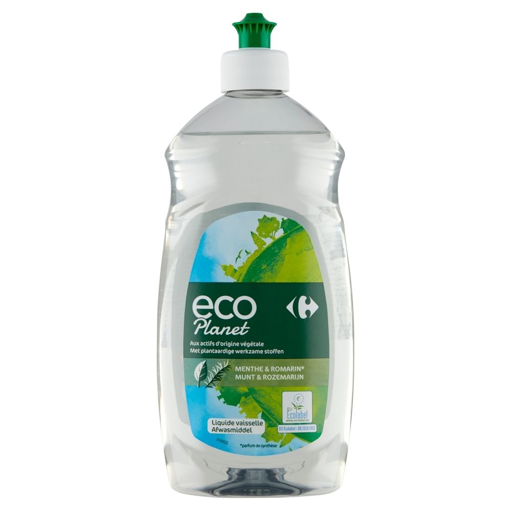Carrefour Eco Planet Płyn do mycia naczyń z miętą rozmarynem 500 ml