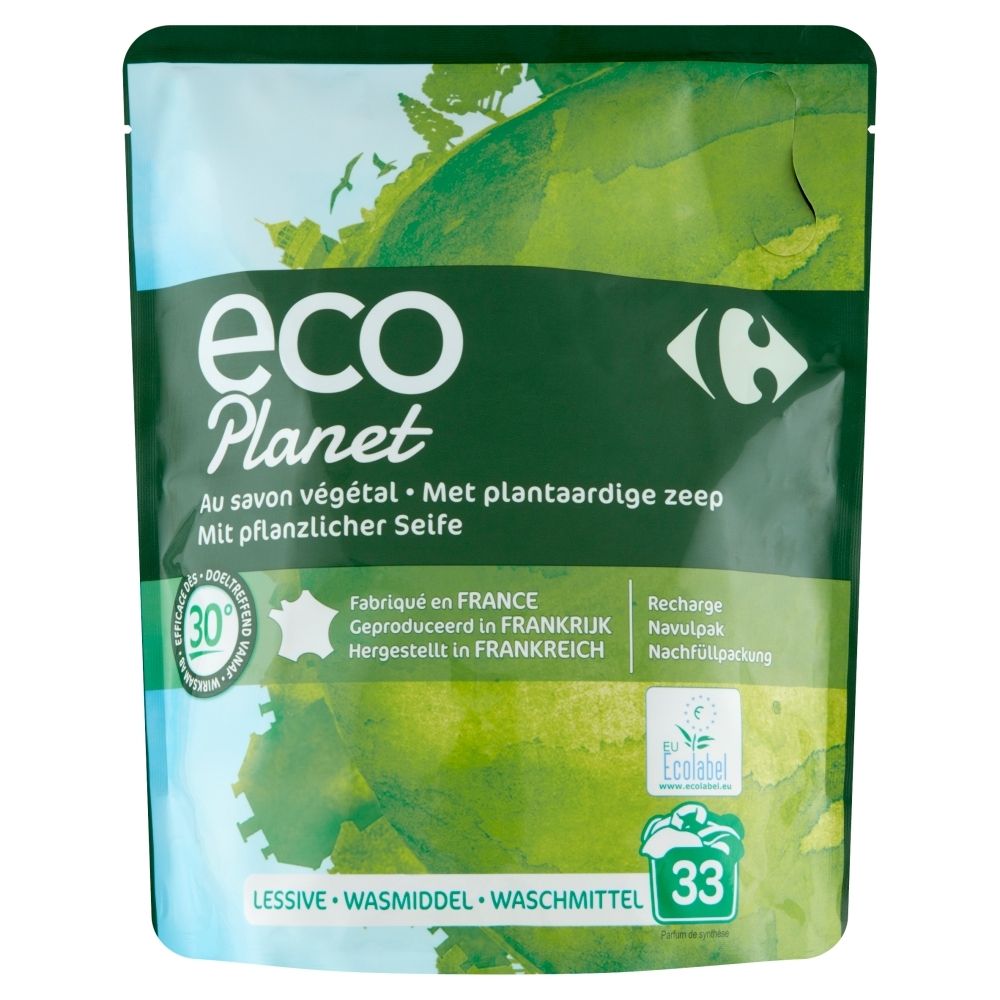 Carrefour Eco Planet Płyn do prania z mydłem roślinnym opakowanie uzupełniające 1,5 l (33 prania)