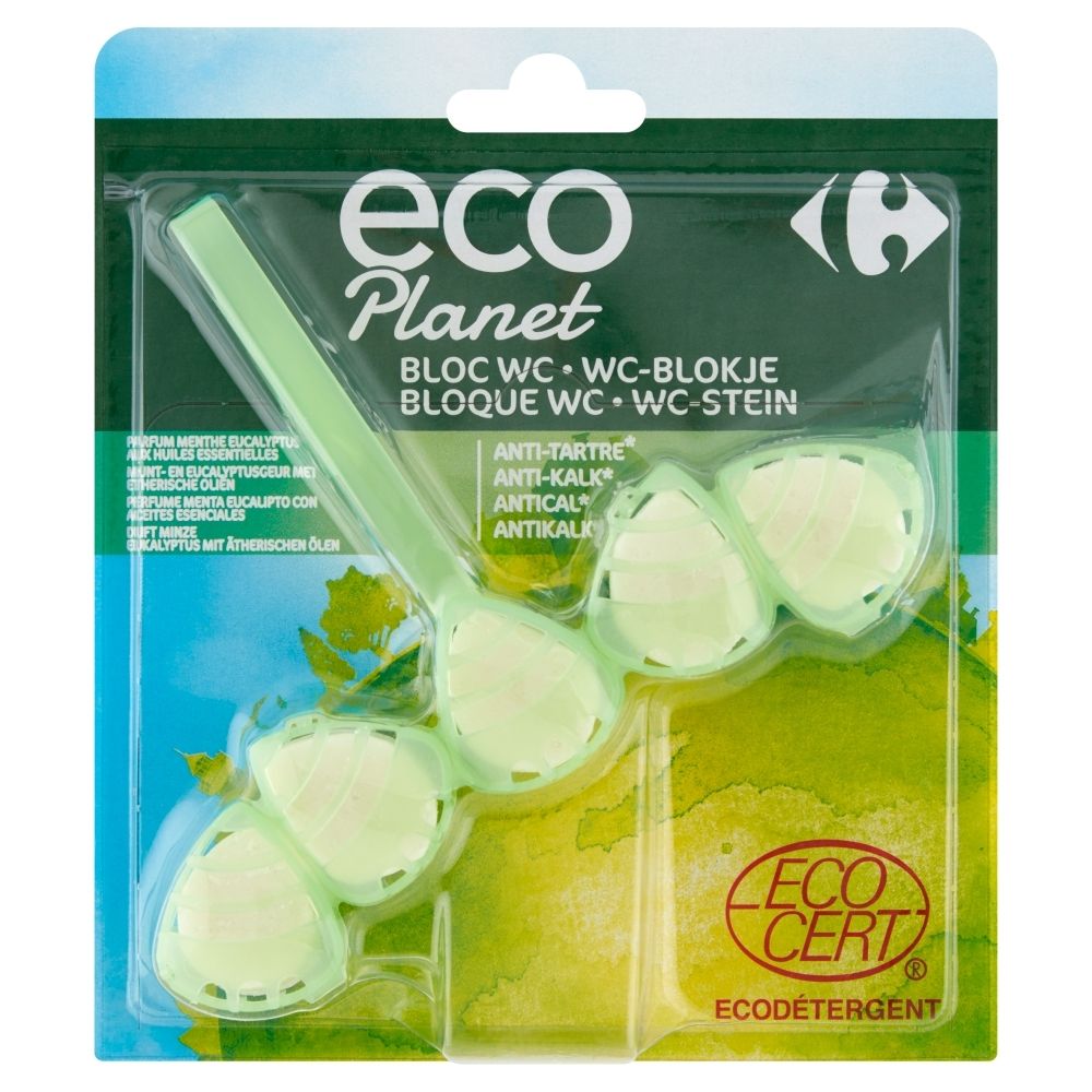 Carrefour Eco Planet Zawieszka do WC o zapachu miętowo-eukaliptusowym 55 g