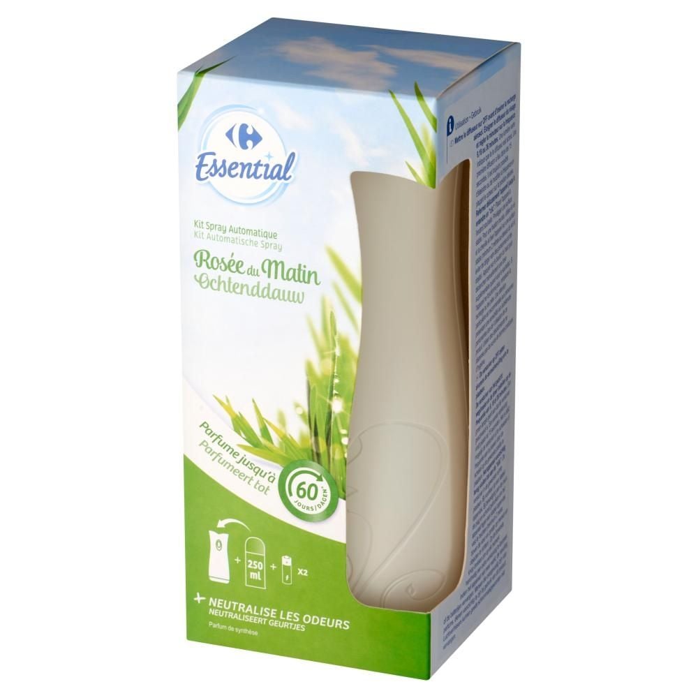 Carrefour Essential Automatyczny odświeżacz powietrza z wkładem poranna rosa 250 ml