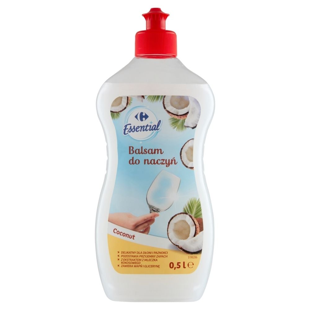Фото - Таблетки для посудомийки Carrefour Essential Coconut Balsam do naczyń 0,5 l 