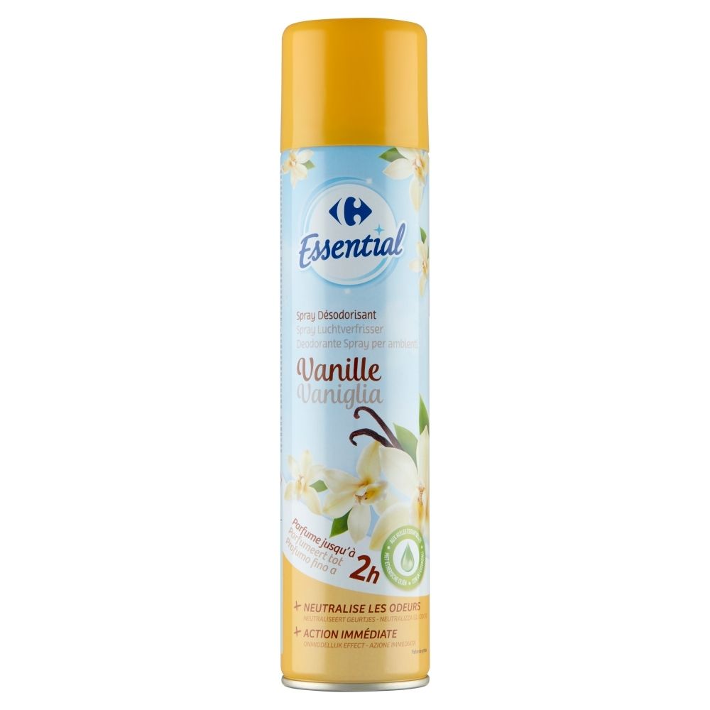 Carrefour Essential Odświeżacz powietrza w sprayu wanilia 300 ml