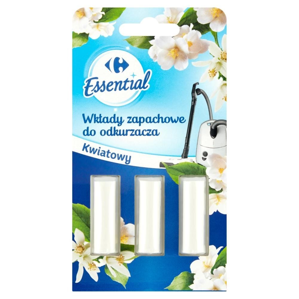 Carrefour Essential Wkłady zapachowe do odkurzacza kwiatowy 3 sztuki