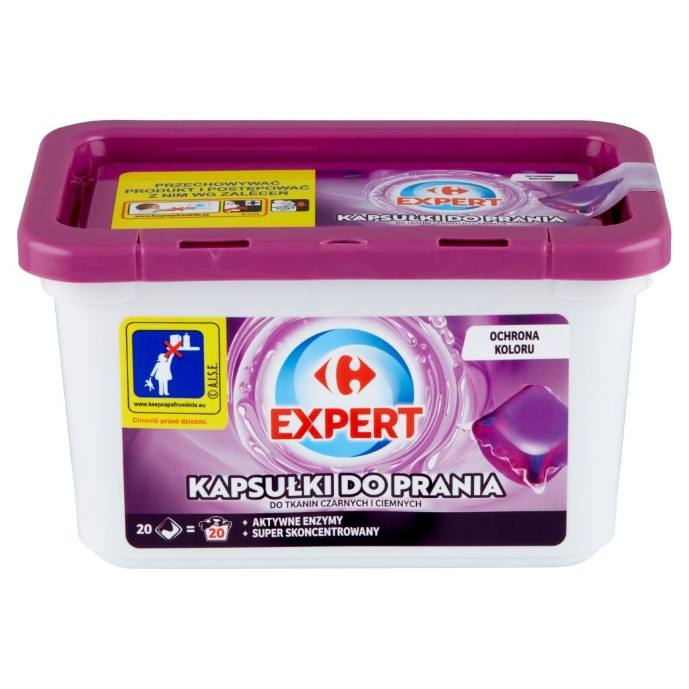 Carrefour Expert Kapsułki do prania do tkanin czarnych i ciemnych 480 g (20 prań)