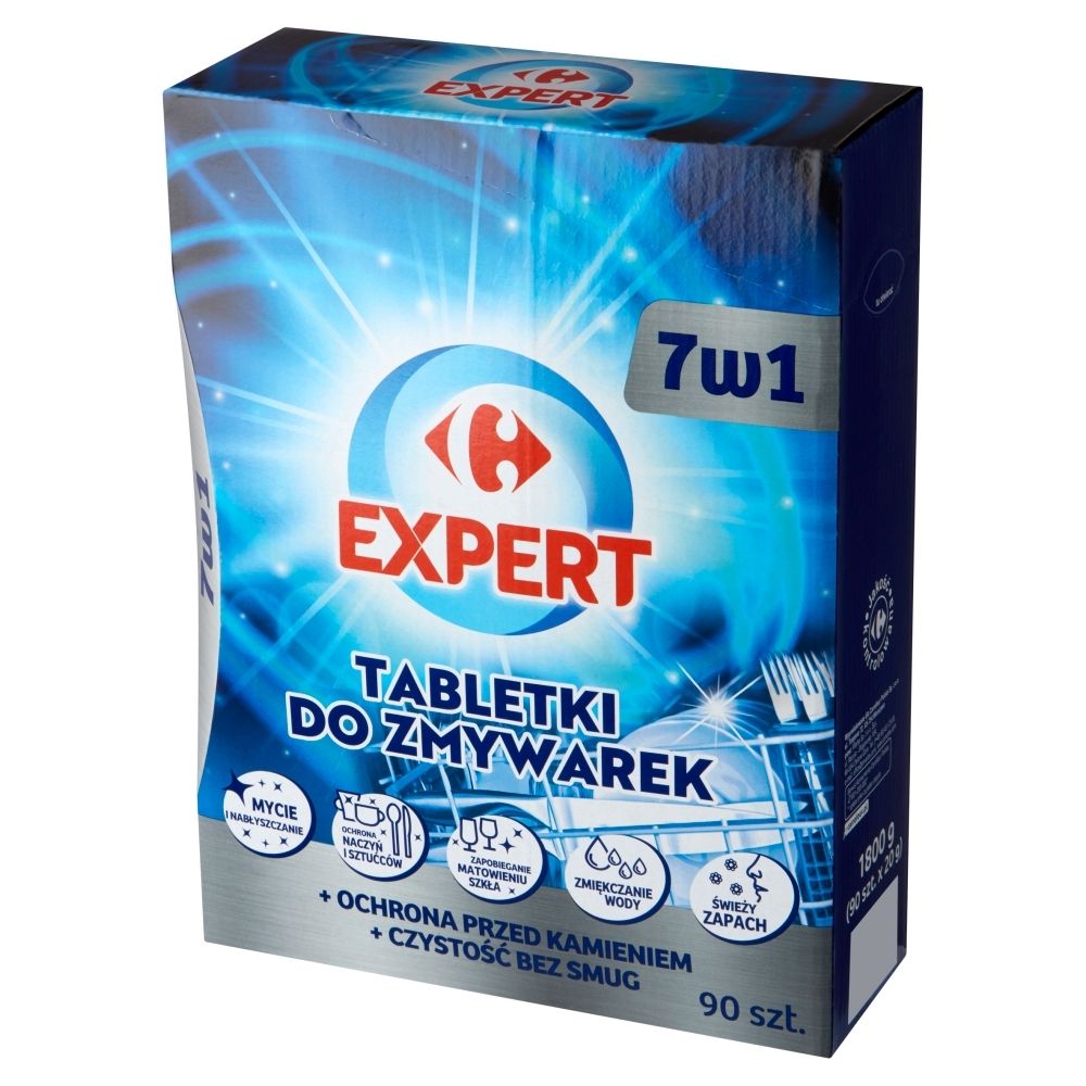 Zdjęcia - Tabletki do zmywarki Carrefour Expert Tabletki do zmywarek 7w1 1800 g  (90 x 20 g)