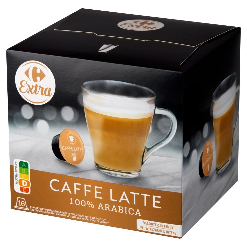 Carrefour Extra Caffe Latte Mleko w proszku pełne z kawą rozpuszczalną 155,2 g (16 x 9,7 g)