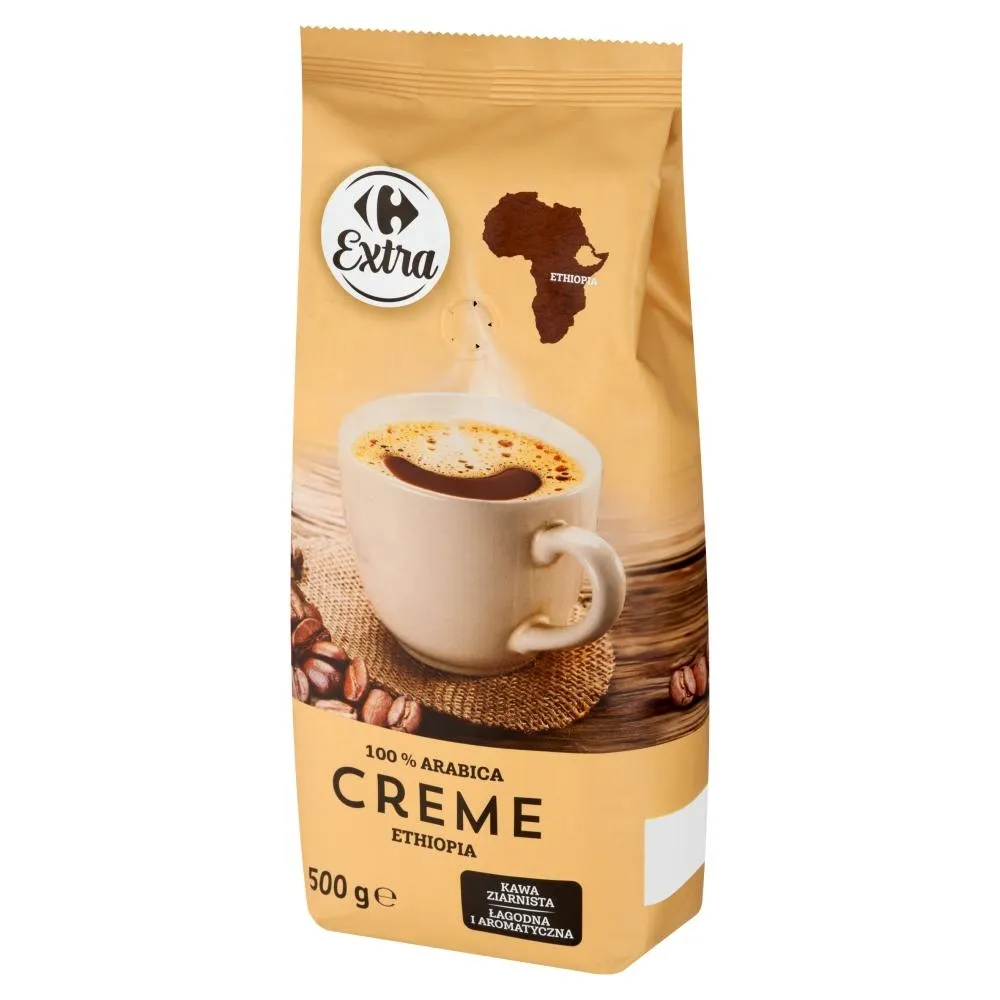 Carrefour Extra Creme Ethiopia Kawa palona ziarnista 500 g