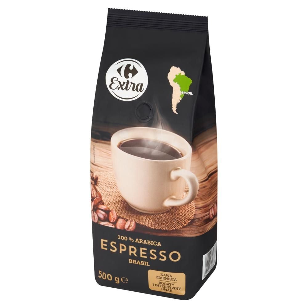Carrefour Extra Espresso Brasil Kawa ziarnista 0,5 kg