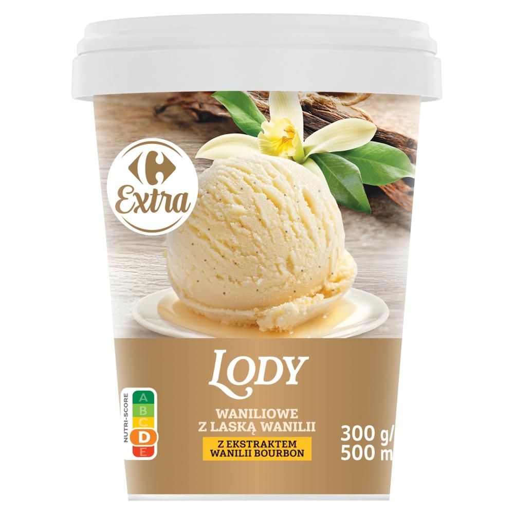 Carrefour Extra Lody waniliowe z laską wanilii 500 ml