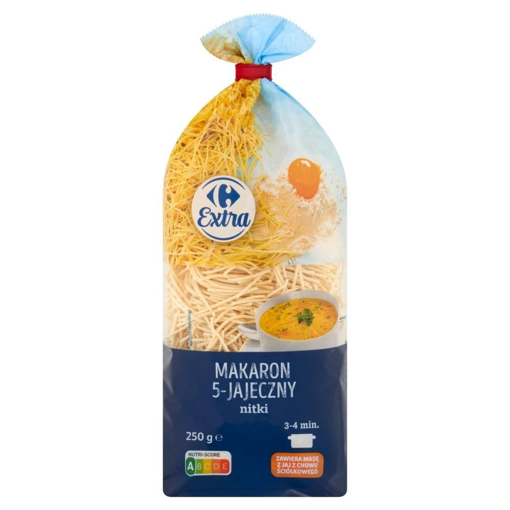 Carrefour Extra Makaron 5-jajeczny nitki 250 g