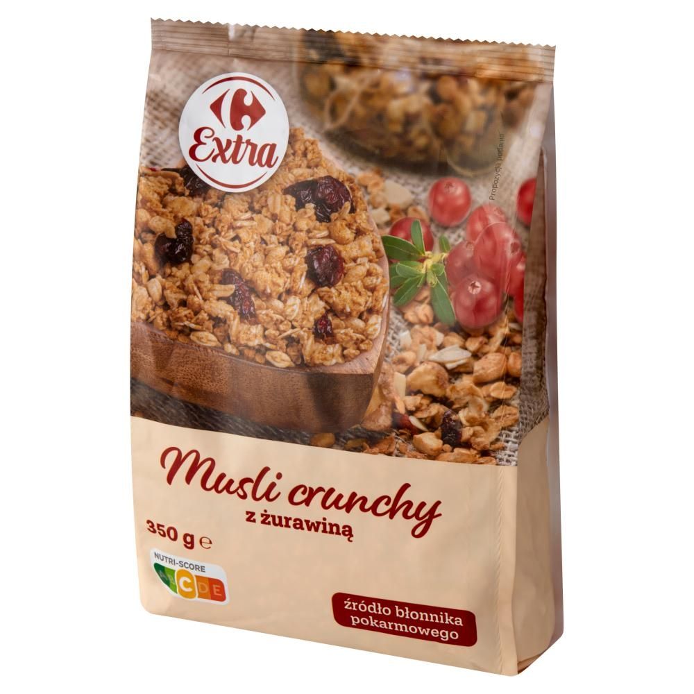Carrefour Extra Musli crunchy z żurawiną 350 g
