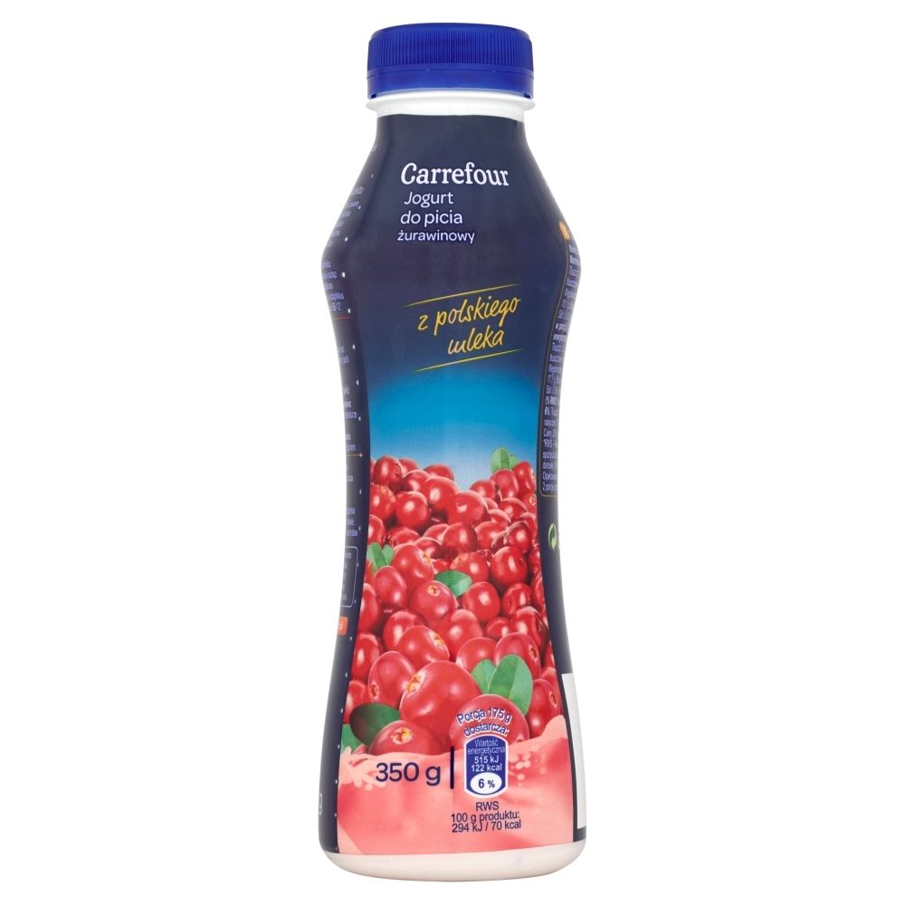 Carrefour Jogurt do picia żurawinowy 350 g