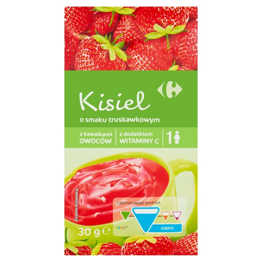 Carrefour Kisiel o smaku truskawkowym 30 g