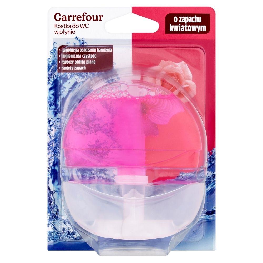 Carrefour Kostka do WC w płynie o zapachu kwiatowym 55 ml