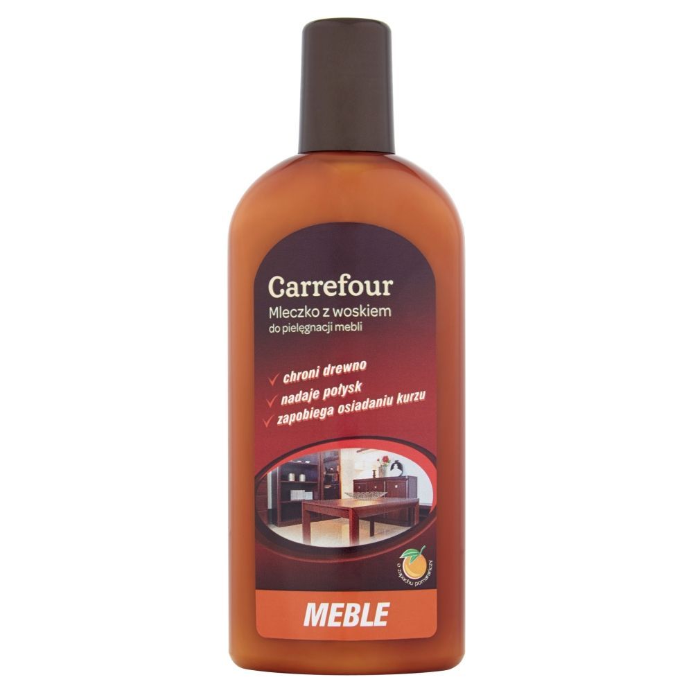 Carrefour Mleczko z woskiem do pielęgnacji mebli 250 ml