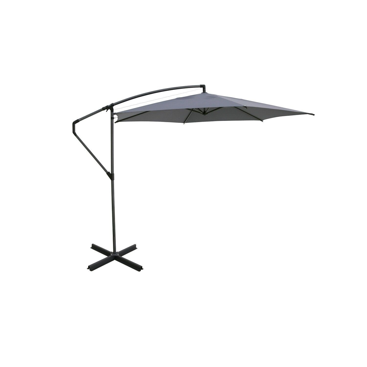 Carrefour Parasol ogrodowy 3m szary