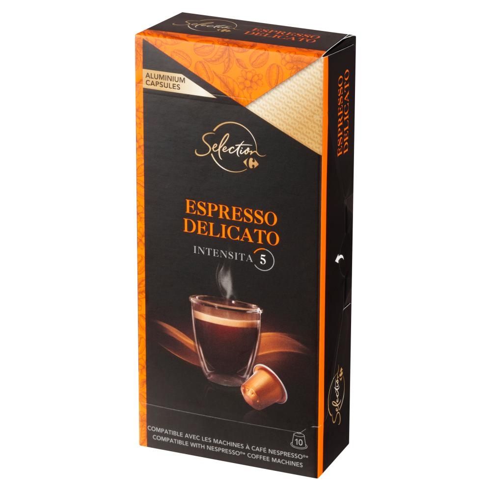 Carrefour Selection Espresso Delicato Kapsułki z kawą mieloną 52 g (10 sztuk)