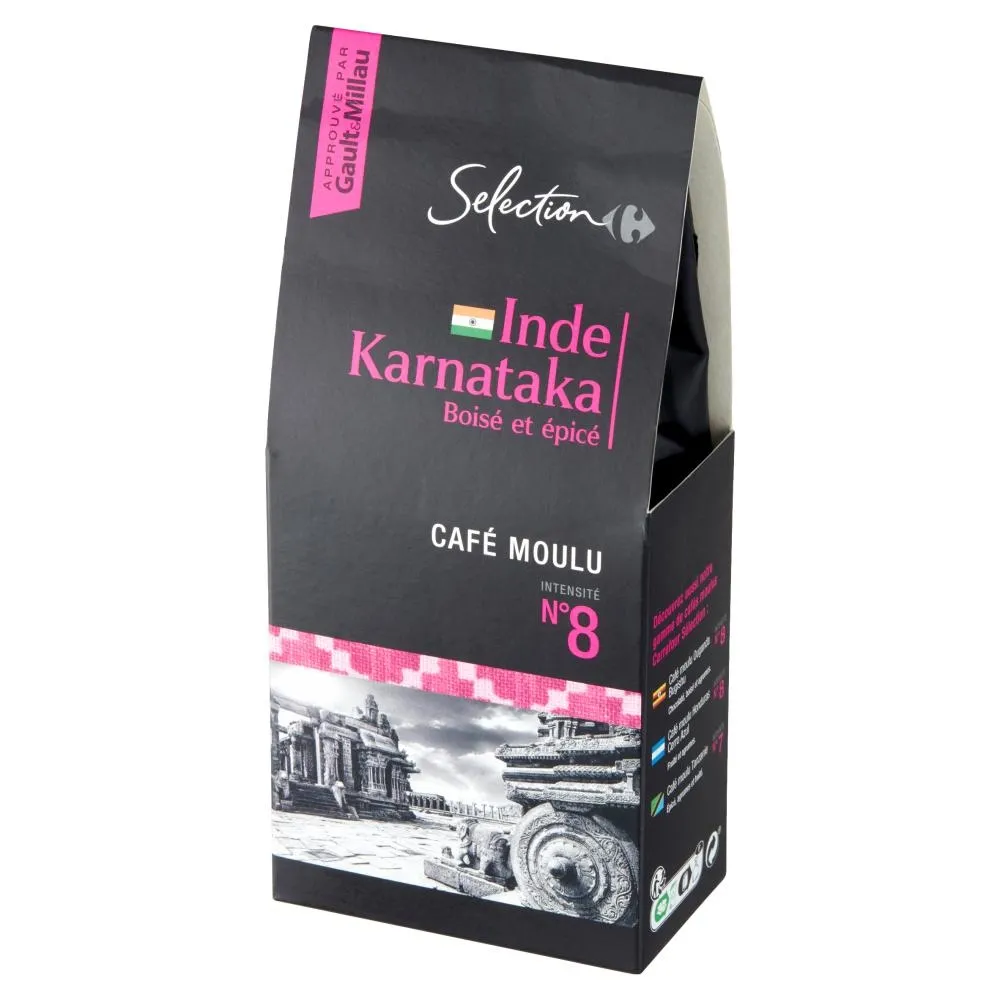 Carrefour Selection Inde Karnataka Kawa palona mielona Arabika 200 g