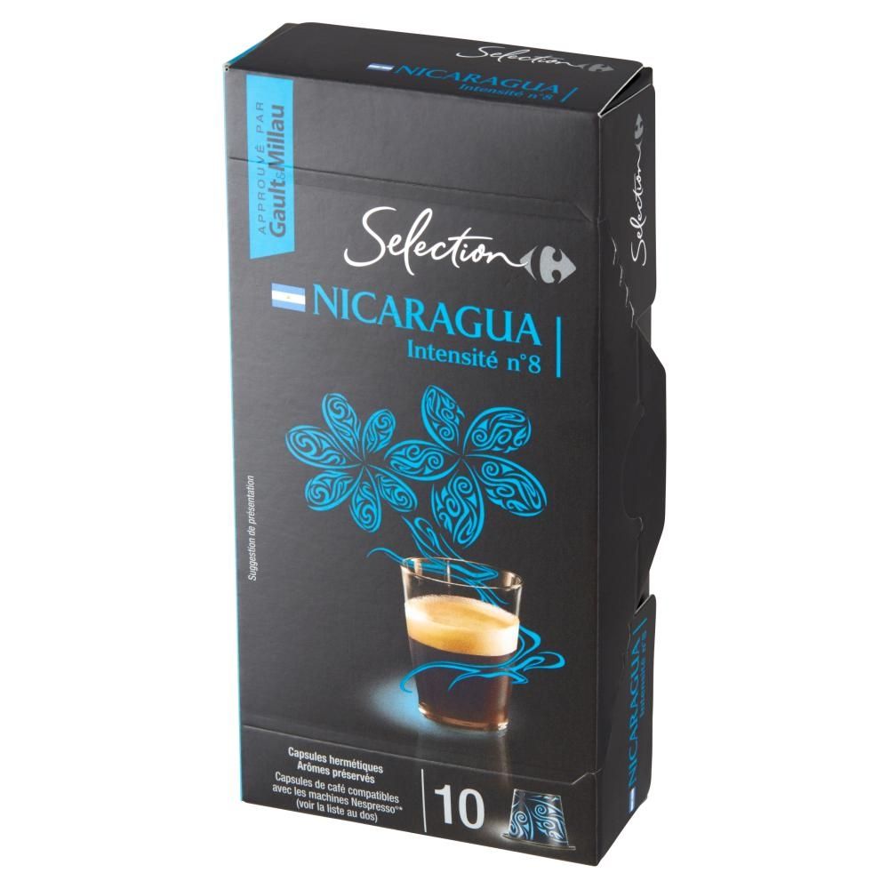 Carrefour Selection Nicaragua Kapsułki palonej mielonej kawy Arabika 52 g (10 sztuk)