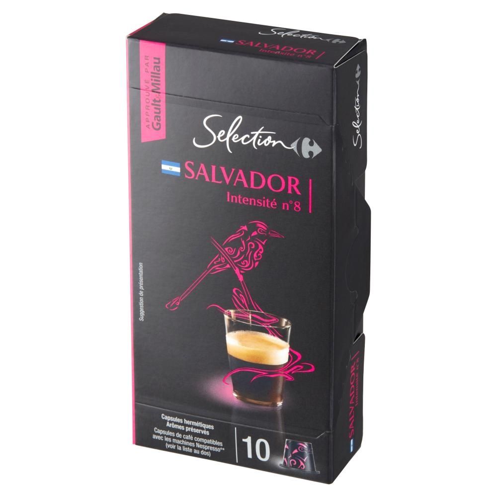 Carrefour Selection Salvador Kapsułki palonej mielonej kawy Arabika 52 g (10 sztuk)