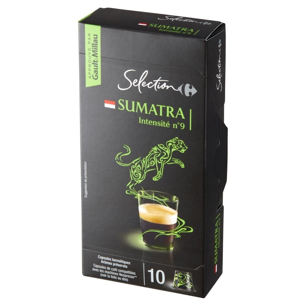 Carrefour Selection Sumatra Kapsułki kawy palonej mielonej 52 g (10 sztuk)