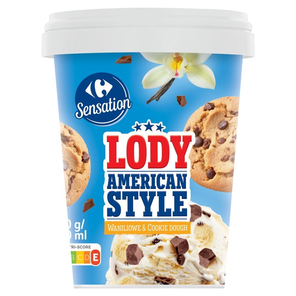Carrefour Sensation American Style Lody waniliowe & cookie dough 500 ml