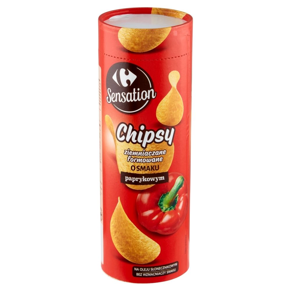 Carrefour Sensation Chipsy ziemniaczane formowane o smaku paprykowym 100 g