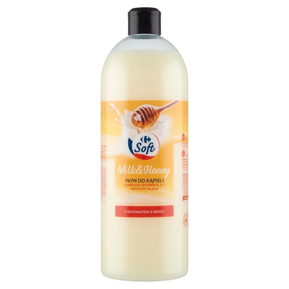 Carrefour Soft Milk & Honey Płyn do kąpieli 1 l