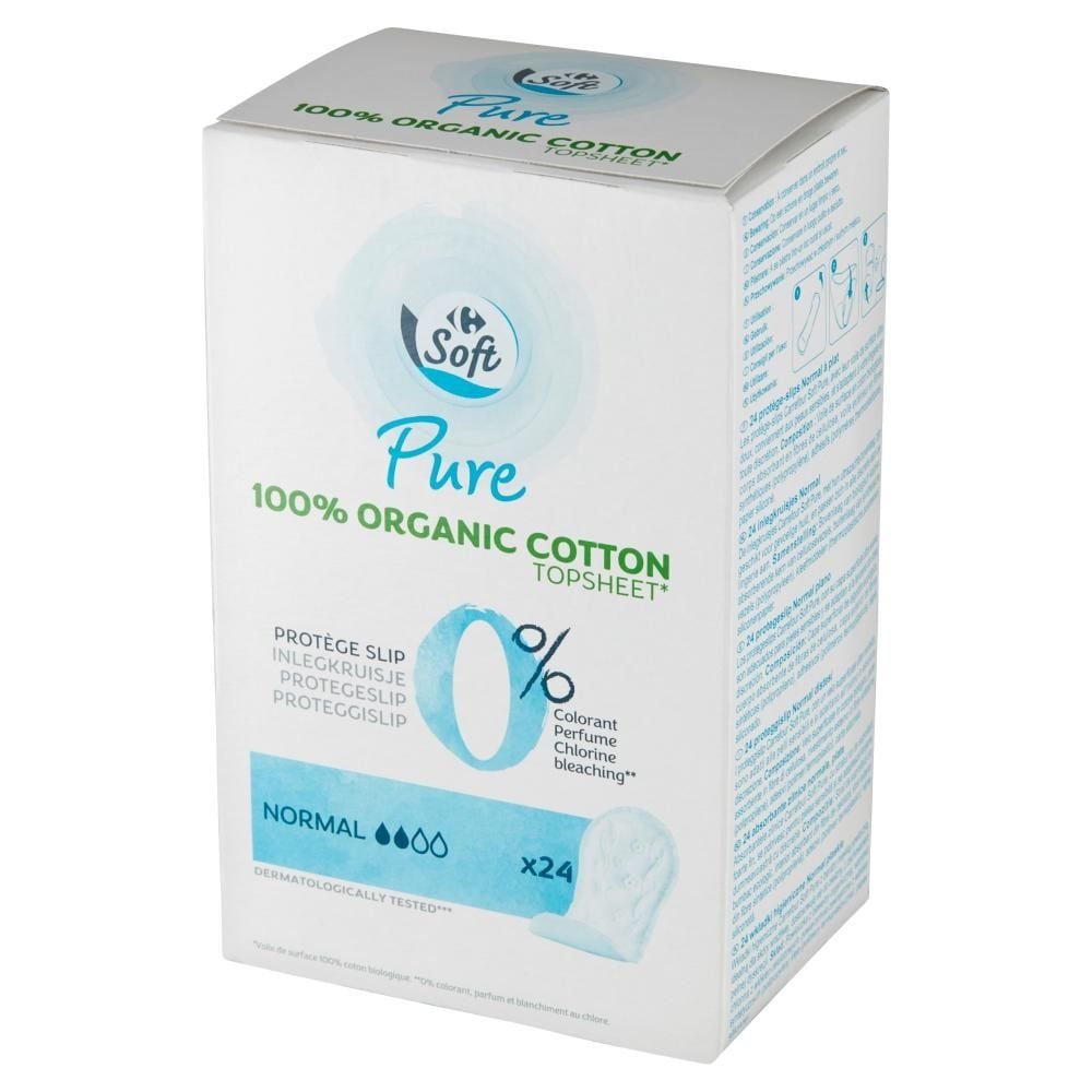 Carrefour Soft Pure Normal Wkładki higieniczne 24 sztuki