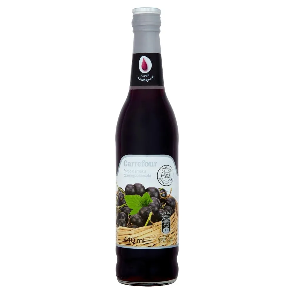 Carrefour Syrop o smaku czarnej porzeczki 440 ml