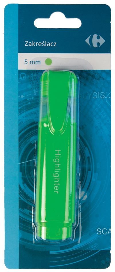 Carrefour Zakreślacz Zielony NEON 376188