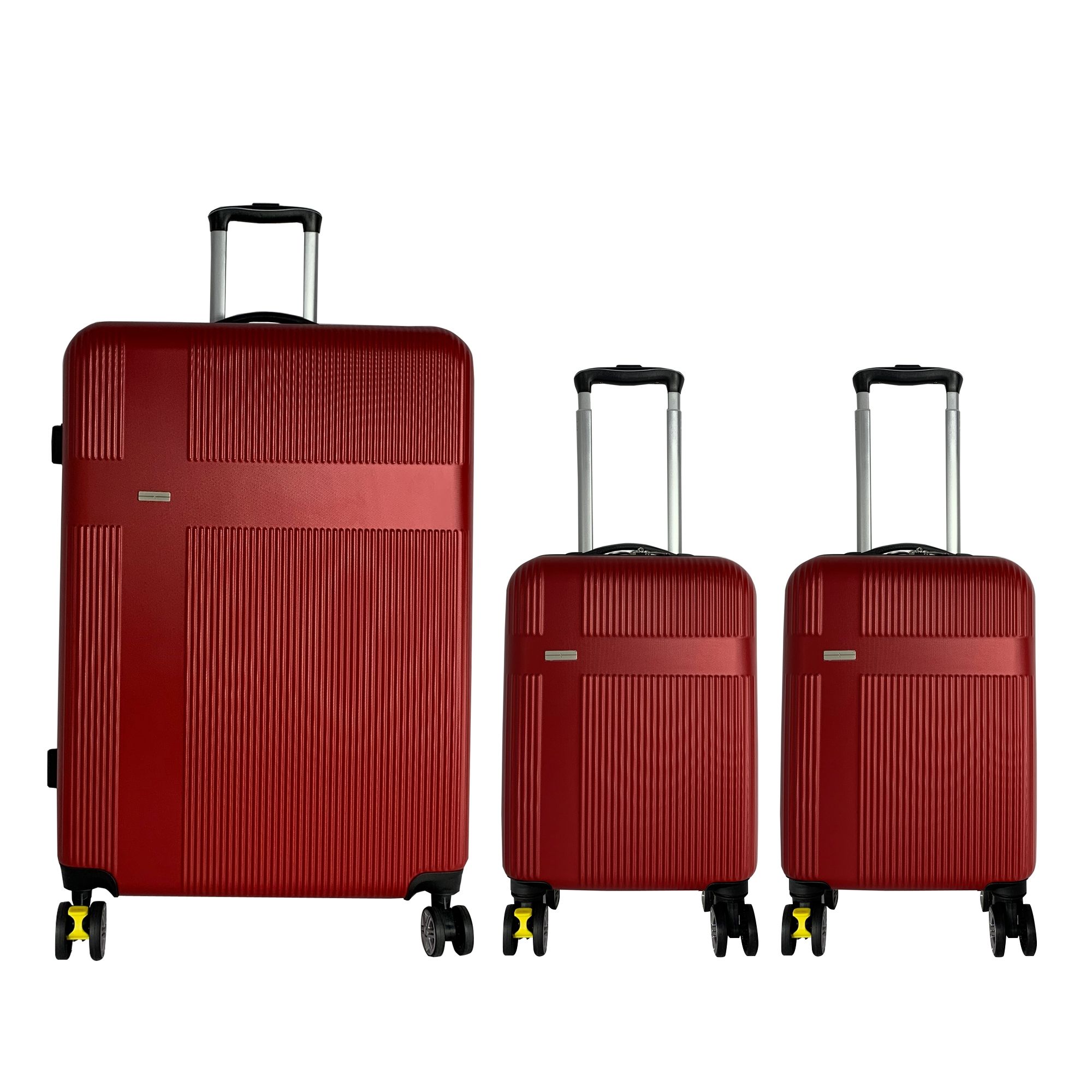 Carrefour Zestaw 3 walizek ABS czerwony 51 cm i 80 cm