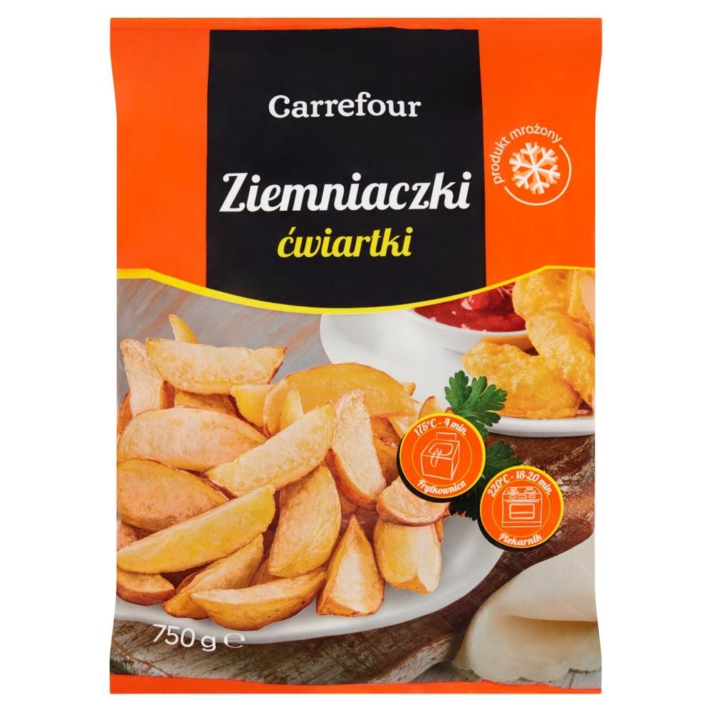Carrefour Ziemniaczki ćwiartki 750 g