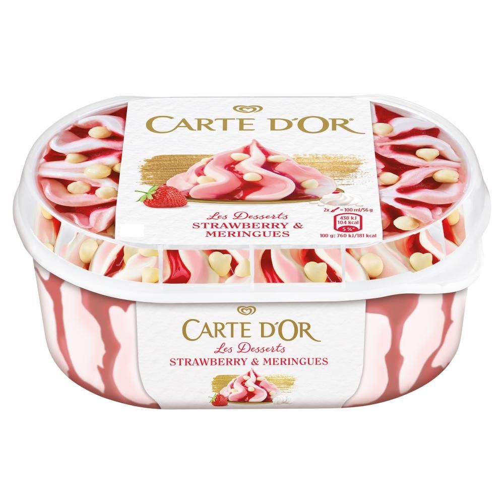 Carte D'Or Les Desserts Strawberry & Meringues Lody 900 ml