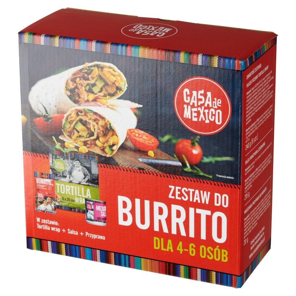 Casa de Mexico Zestaw do Burrito dla 4-6 osób