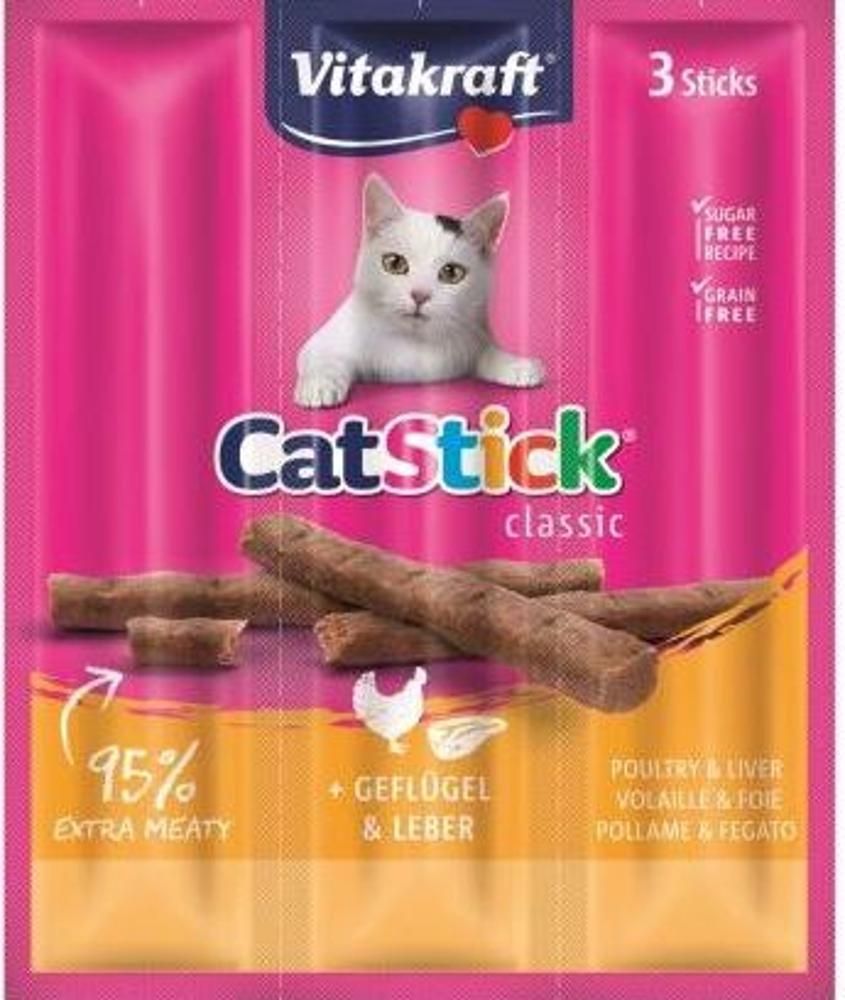 VITAKRAFT CAT STICK MINI KABANOSY DLA KOTA z drobiem i wątróbką
