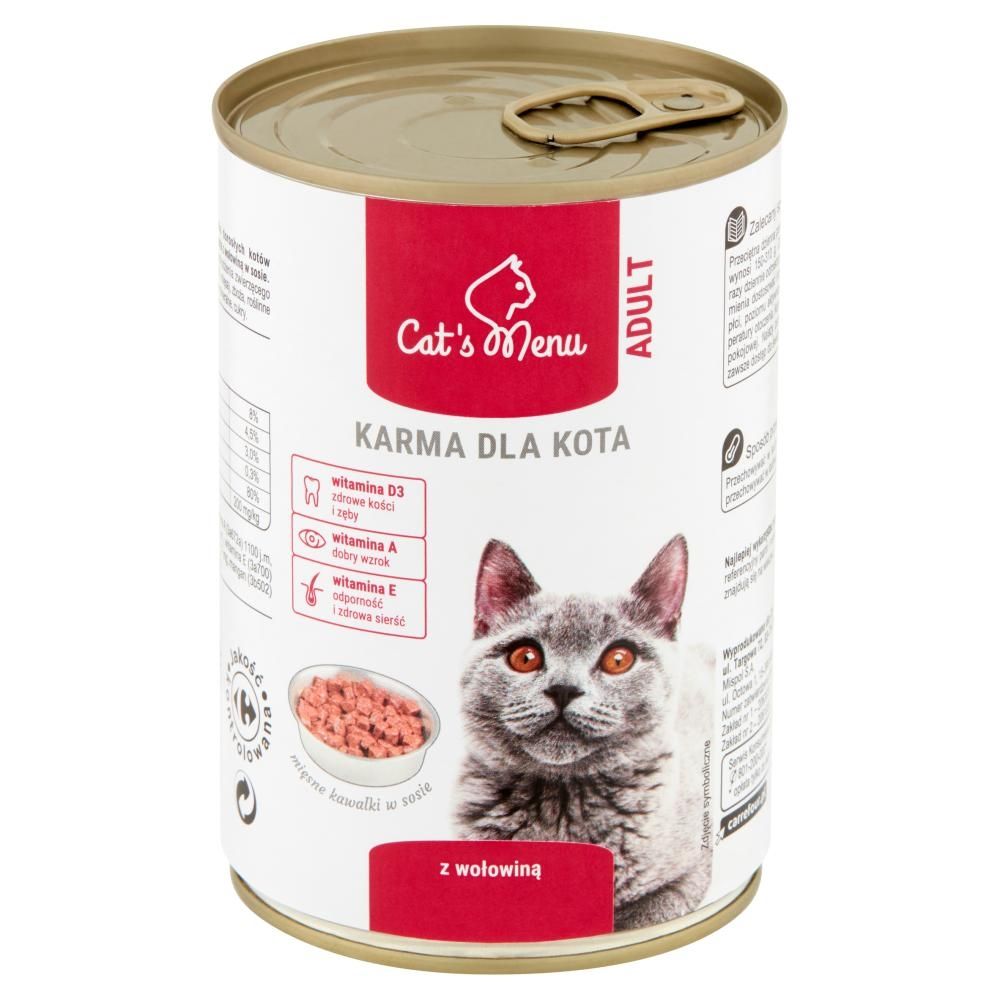 Cat's Menu Adult Karma dla kota z wołowiną 400 g