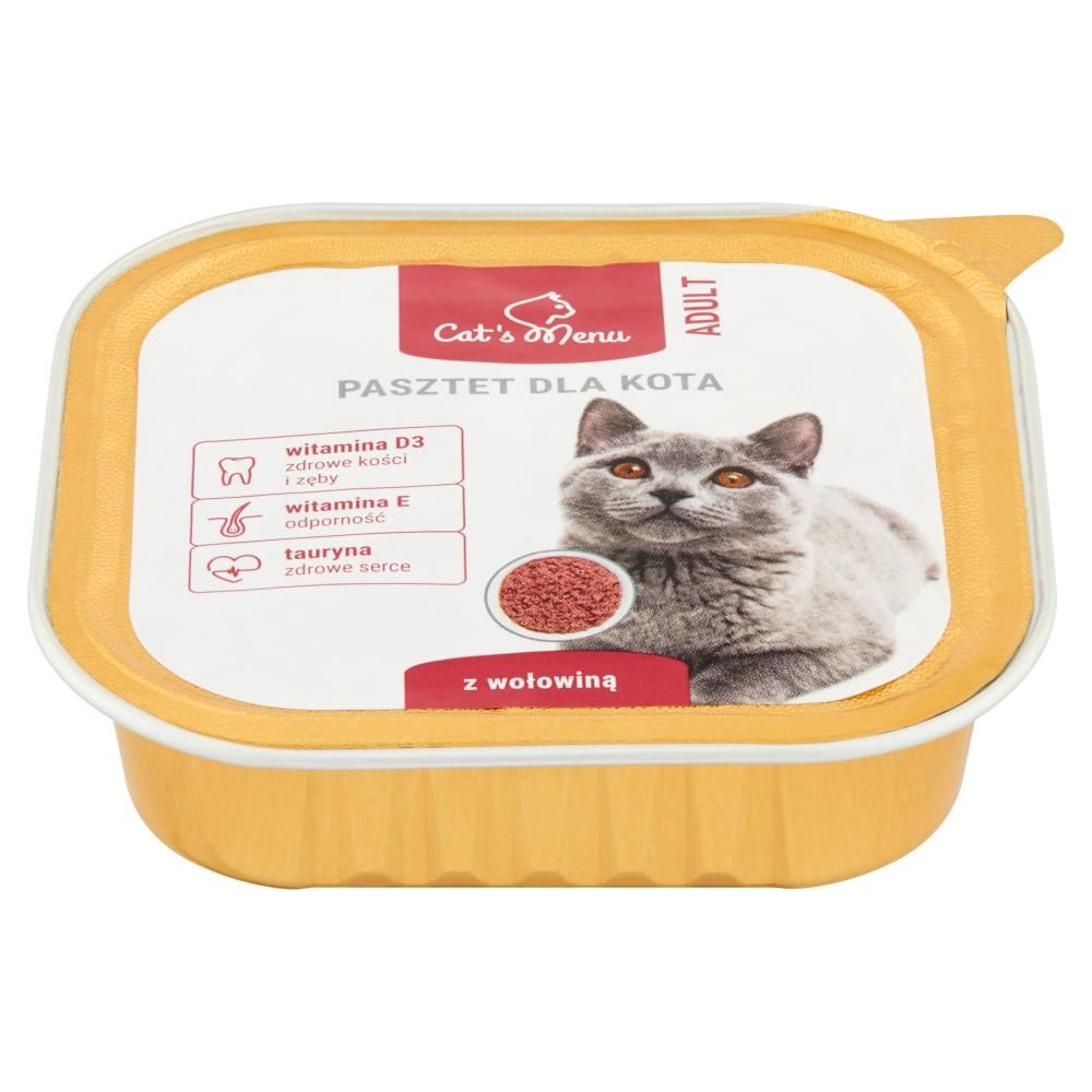 Cat's Menu Adult Pasztet dla kota z wołowiną 100 g