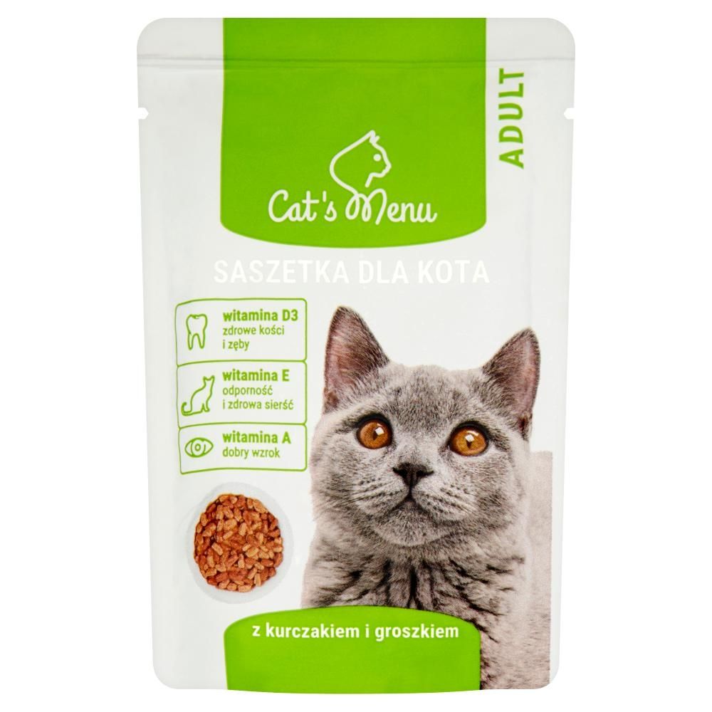 Cat's Menu Adult Saszetka dla kota z kurczakiem i groszkiem 100 g