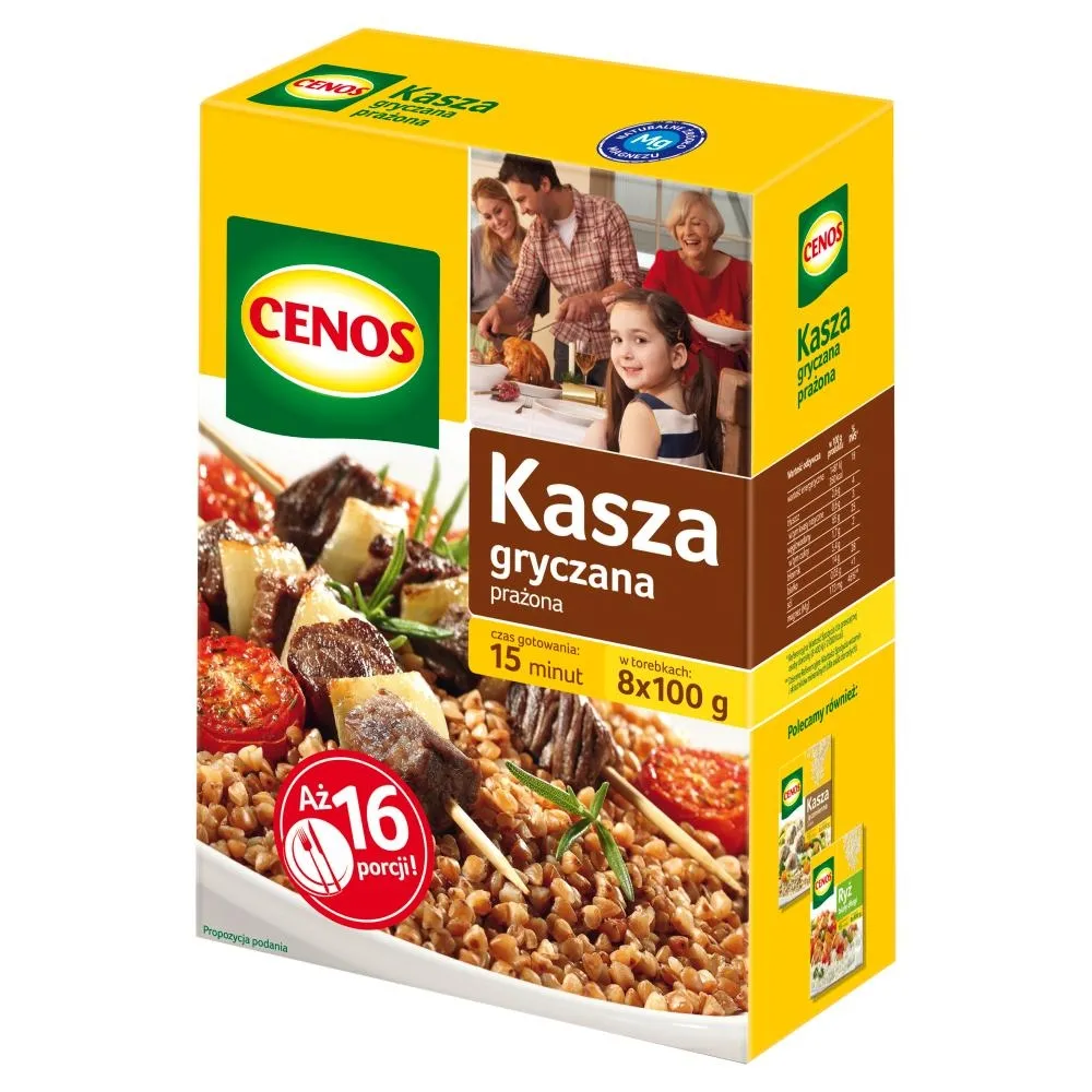 Cenos Kasza gryczana prażona 800 g (8 torebek)