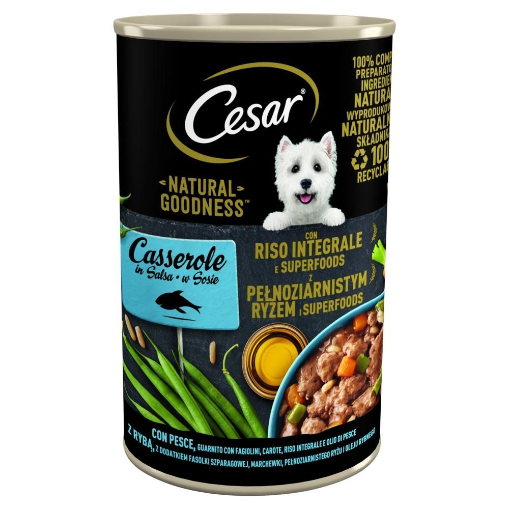 Cesar Natural Goodness Mokra karma dla psów z białą rybą w sosie 400 g