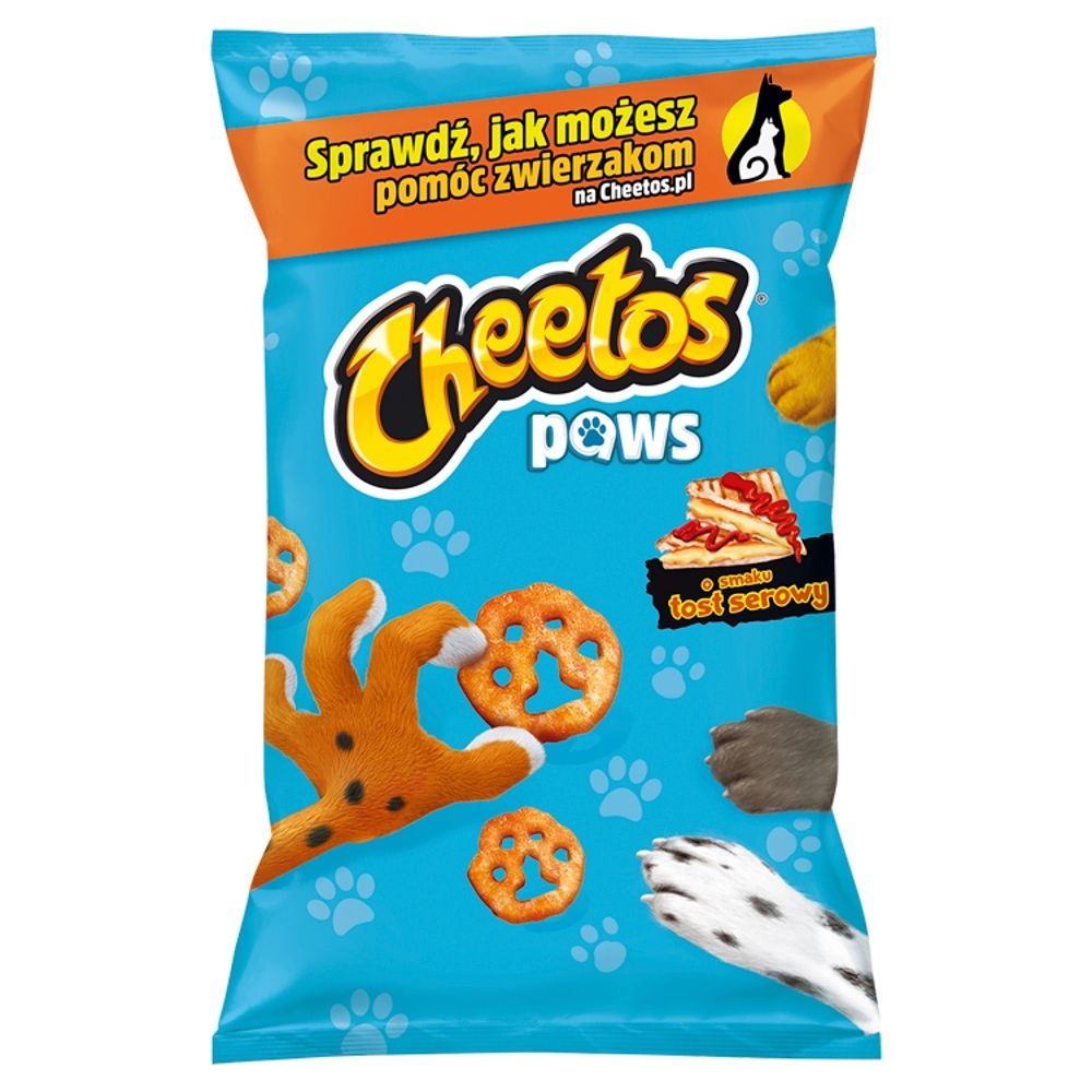 Cheetos Paws Chrupki kukurydziane o smaku tost serowy 145 g