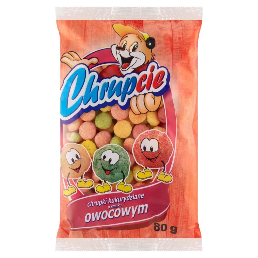 Chrupcie Chrupki kukurydziane o smaku owocowym 80 g