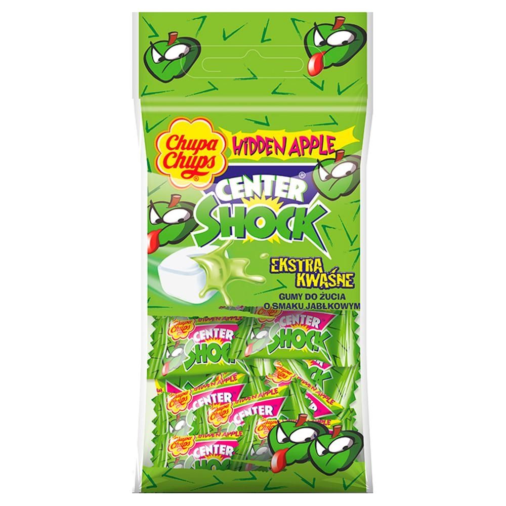 Chupa Chups Center Shock Gumy do żucia o smaku jabłkowym 36 g (9 sztuk)