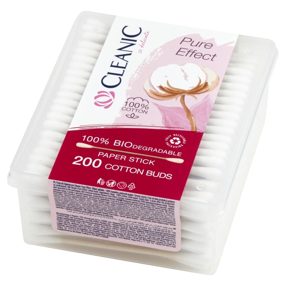 Cleanic Pure Effect Patyczki higieniczne 200 sztuk