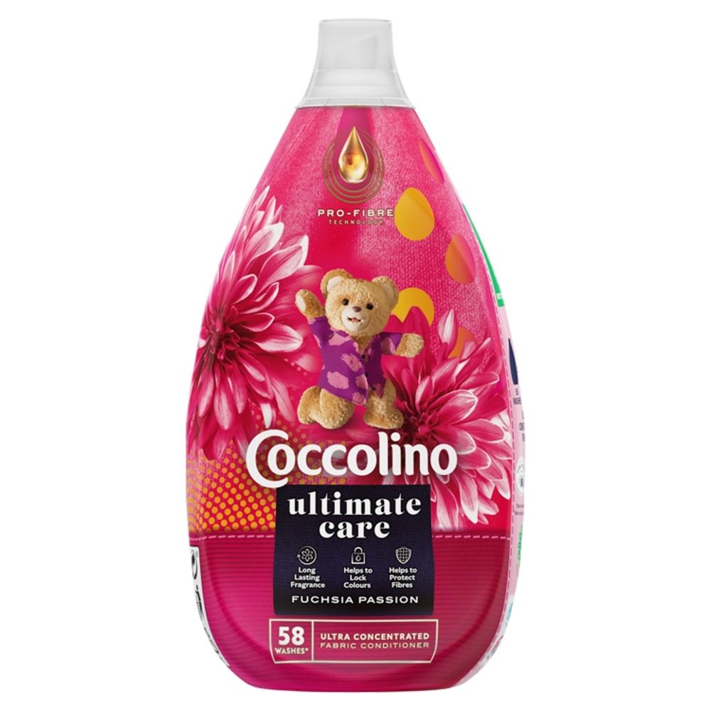 Фото - Пральний порошок Coccolino Ultimate Care Fuchsia Passion Płyn do płukania tkanin 870 ml 