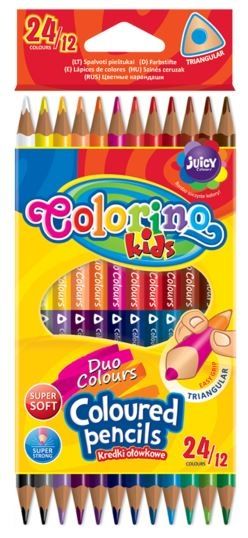 Colorino Kredki ołówkowe dwustronne PATIO Kids 24 kolory 33046PTR