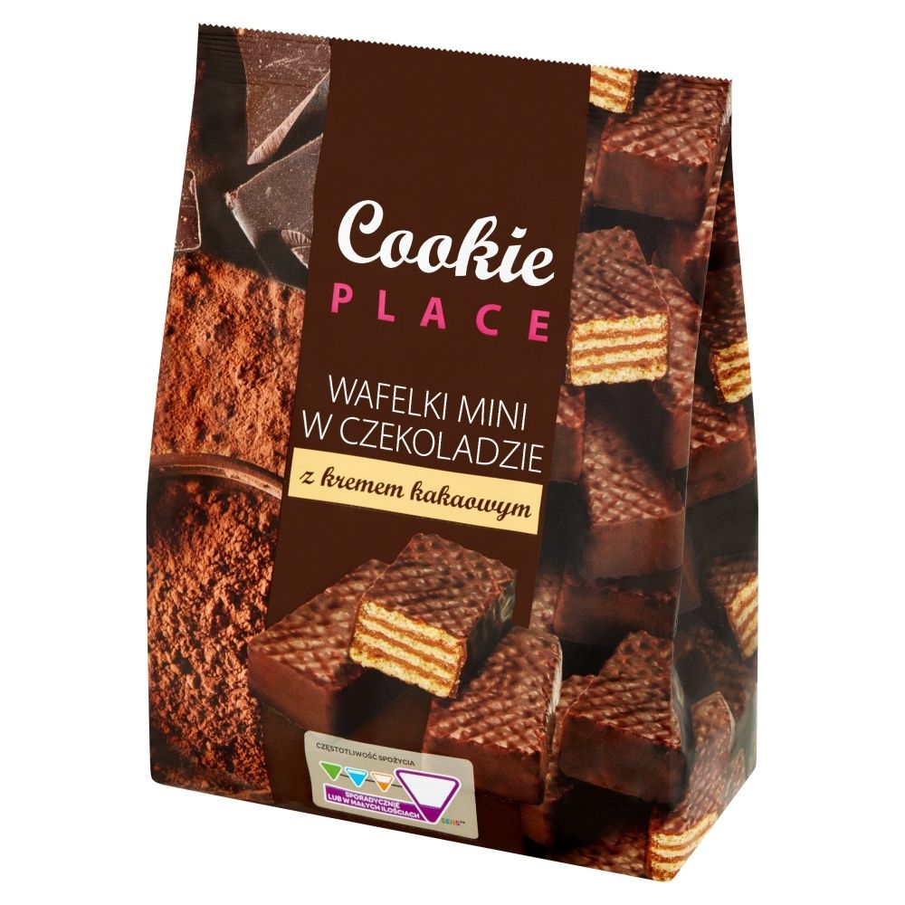 Cookie Place Wafelki mini w czekoladzie z kremem kakaowym 280 g